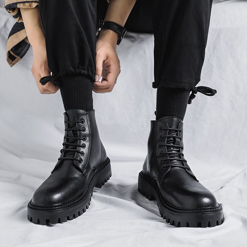 Men'S Shoes With Height Increase - Botas de Cuero para Hombre, Estilo