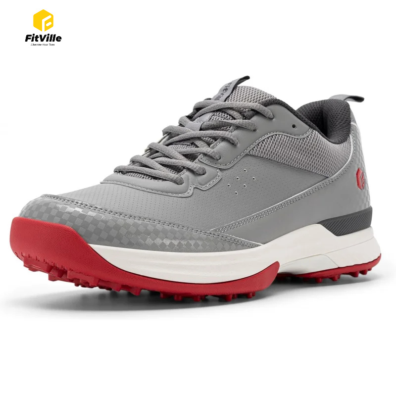 Men'S Shoes Water Resistant - Zapatos de Golf Anchos FitVille para